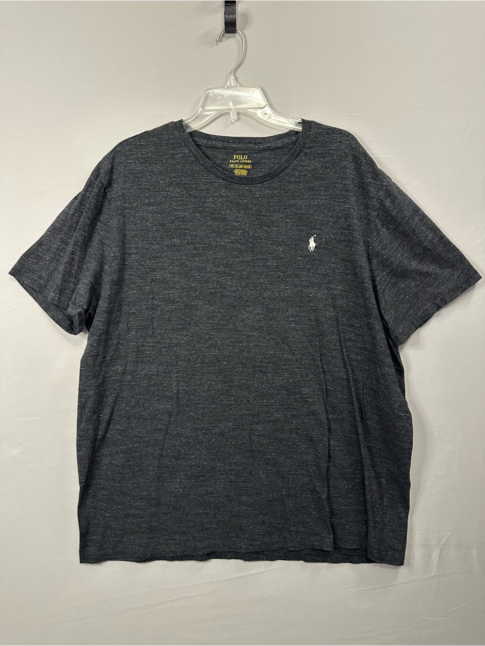 Polo by Ralph Lauren Men's Heather Charcoal Crewneck Tee